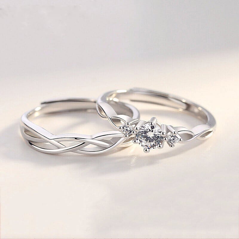 Eternal Promise Couple Ring Set – Symbol of Love &amp; Unity